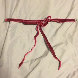 Red Velvet Bow Choker